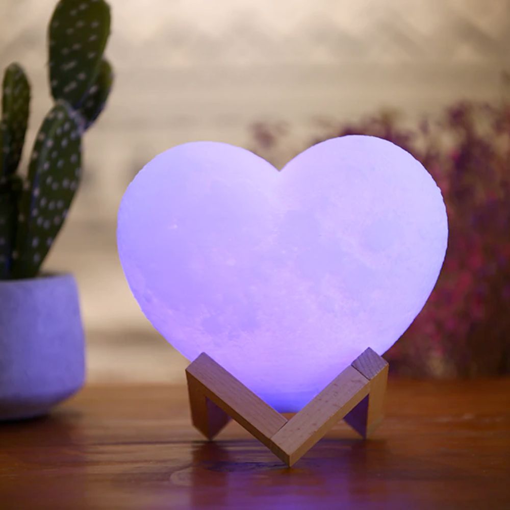 UniDecor Heart Shape Moon Lamp