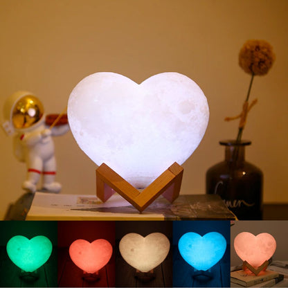 UniDecor Heart Shape Moon Lamp