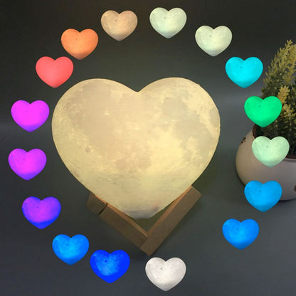 UniDecor Heart Shape Moon Lamp