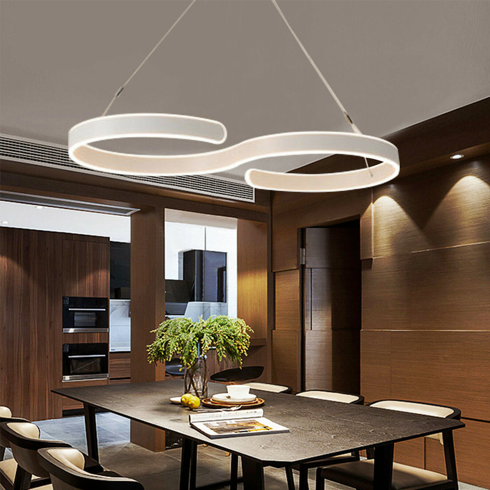 LED Swirl Shaped Light Fixture