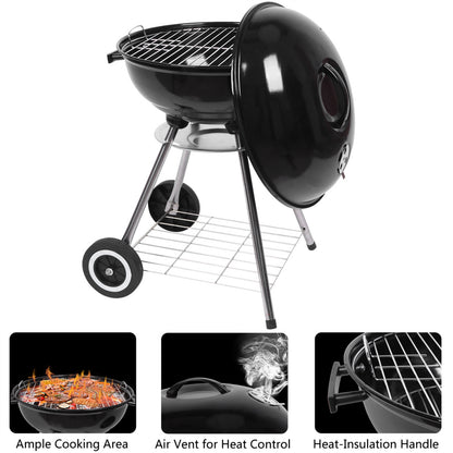 GrillMaster 18" Charcoal Apple BBQ Grill