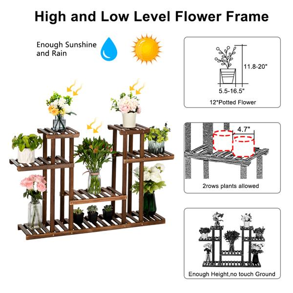 UniDecor Multi-Function Wood Plant Stand