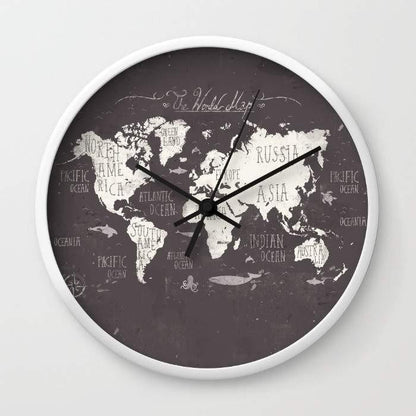 Wall Clock | The World Map